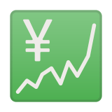 Chart Increasing with Yen Emoji, Google style