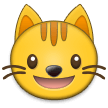 Grinning Cat Face Emoji, Samsung style