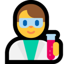 Man Scientist Emoji, Microsoft style