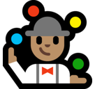 Man Juggling Emoji with Medium Skin Tone, Microsoft style