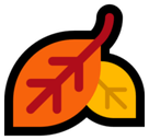 Fallen Leaf Emoji, Microsoft style
