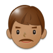 Man Emoji with Medium Skin Tone, Samsung style