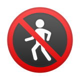 No Pedestrians Emoji, Google style