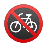 No Bicycles Emoji, Google style