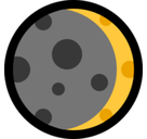 Waxing Crescent Moon Emoji, Microsoft style