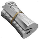 Rolled-Up Newspaper Emoji, Apple style