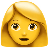 Woman Emoji, Apple style