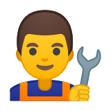Man Mechanic Emoji, Google style