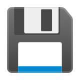 Floppy Disk Emoji, Google style