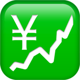 Chart Increasing with Yen Emoji, Apple style