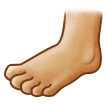 Foot Emoji with Medium-Light Skin Tone, Samsung style