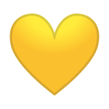 Yellow Heart Emoji, Google style