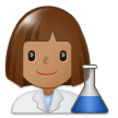 Woman Scientist Emoji with Medium Skin Tone, Samsung style