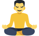 Man in Lotus Position Emoji, Facebook style
