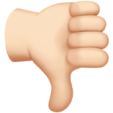 Thumbs Down Emoji with Light Skin Tone, Apple style