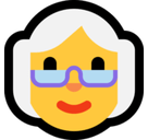 Old Woman Emoji, Microsoft style
