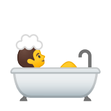 Person Taking Bath Emoji, Google style