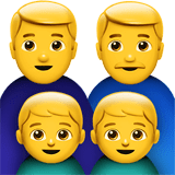 Family: Man, Man, Boy, Boy Emoji, Apple style