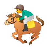 Horse Racing Emoji, Google style