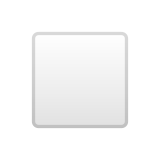 White Medium Square Emoji, Google style