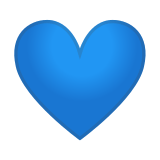 Blue Heart Emoji, Google style
