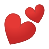Two Hearts Emoji, Google style