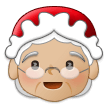 Mrs. Claus Emoji with Medium-Light Skin Tone, Samsung style