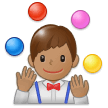 Person Juggling Emoji with Medium Skin Tone, Samsung style