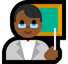 Man Teacher Emoji with Medium-Dark Skin Tone, Microsoft style