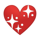 Sparkling Heart Emoji, Google style