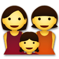 Family: Woman, Woman, Girl Emoji, LG style