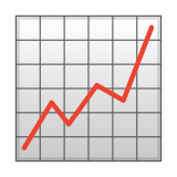 Chart Increasing Emoji, Google style