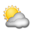 Sun Behind Cloud Emoji, LG style