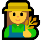 Woman Farmer Emoji, Microsoft style