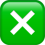 Cross Mark Button Emoji, Apple style