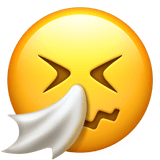 Sneezing Face Emoji, Apple style