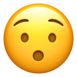 Hushed Face Emoji, Apple style