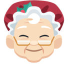 Mrs. Claus Emoji with Light Skin Tone, Facebook style