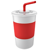 Cup with Straw Emoji, Apple style