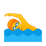 Person Swimming Emoji, Google style