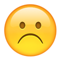 Frowning Face Emoji, Facebook style