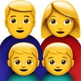 Family: Man, Woman, Boy, Boy Emoji, Apple style