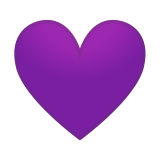 Purple Heart Emoji, Google style