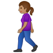 Woman Walking Emoji with Medium Skin Tone, Samsung style