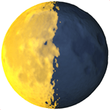 Last Quarter Moon Emoji, Apple style