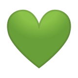 Green Heart Emoji, Google style