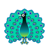Peacock Emoji, Google style