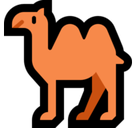 Two-Hump Camel Emoji, Microsoft style