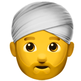 Man Wearing Turban Emoji, Apple style