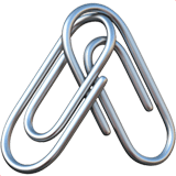 Linked Paperclips Emoji, Apple style